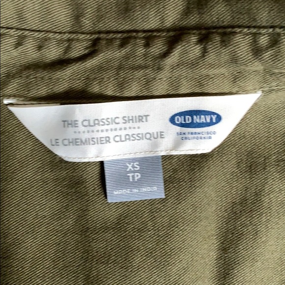 Old Navy Long sleeve army green button down shirt - Picture 6 of 6